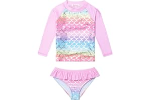 QPANCY Girls Rash Guard Swimwear Swimsuit Bathing Suits UPF 50+ Sun Protection