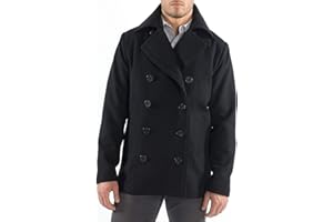 Alpine Swiss Mason Mens Wool Blend Classic Pea Coat Jacket