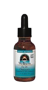 Source Naturals Wellness Oil of Oregano 45mg 70% Carvacrol, 100% Pure, Organic Essential Antioxidant Supplement - 1 oz