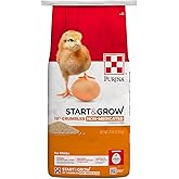 Purina Start and Grow | Non-Medicated Chick Feed Crumbles | Nutritionally Complete - 25 Pound (25 lb.) Bag