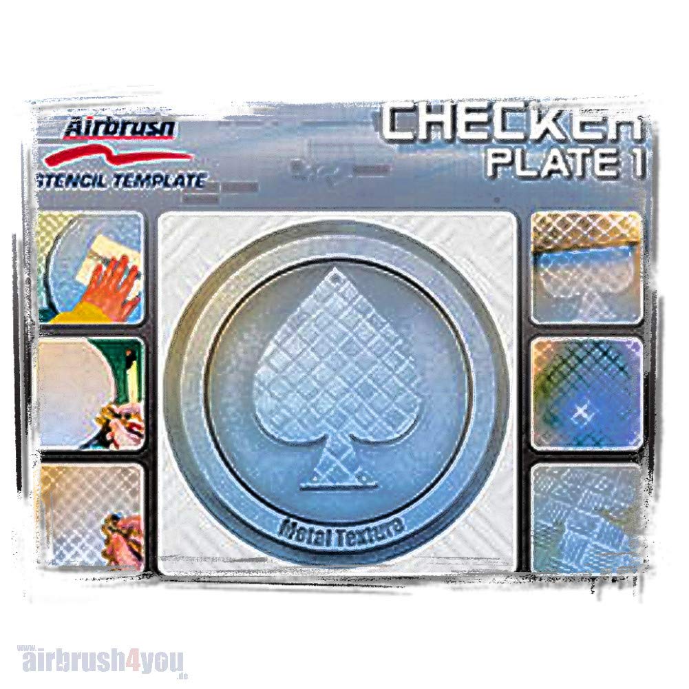 Stencil A4 Airbrush Checker Plate 1" Harder&Steenbeck