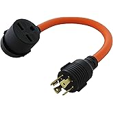 AC WORKS NEMA 6-30 Commercial Heater Adapter (30A 4-Prong Generator L14-30R Outlet)