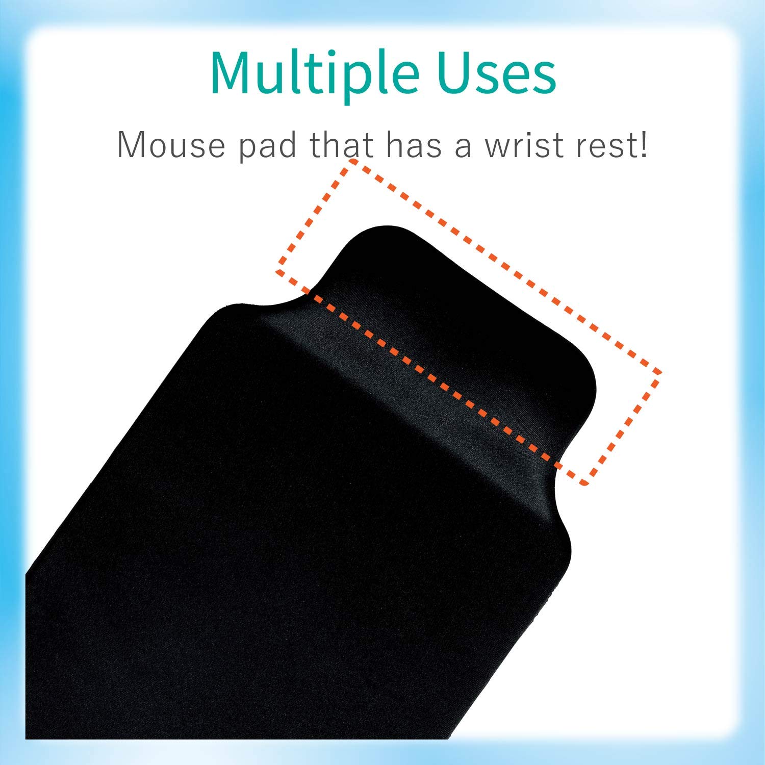 Elecom MP-GELBK Mouse Pad Wrist Rest Gel Material Desk Mouse Pad Black