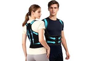 KNXWALT Posture Corrector for Women & Men, Back Brace Straightener with Adjustable Support, Relief for Neck/Shoulder/Back Pain, Scoliosis & Hunchback Correction, Breathable Mesh Design