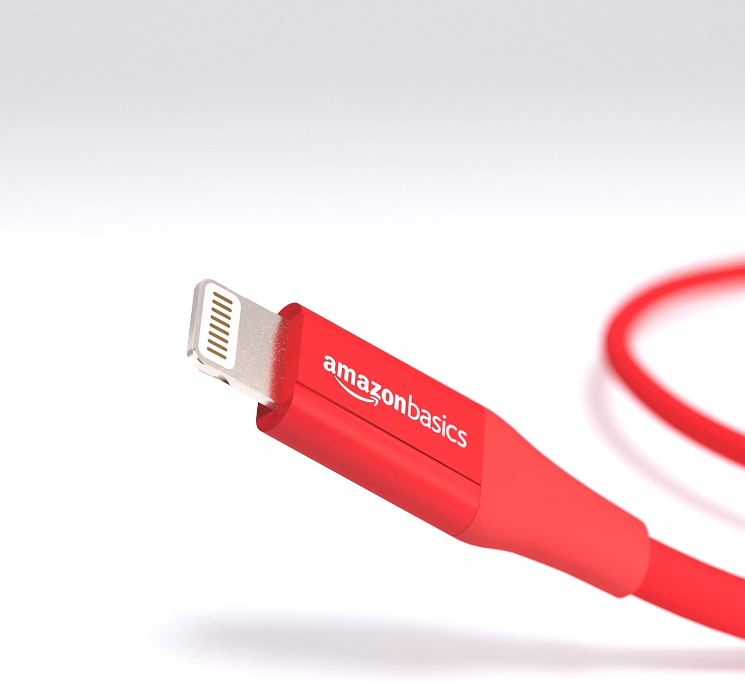 Basics Lightning to USB A Cable, Advanced Collection, MFi Certified Apple iPhone Charger, Red, 3 Foot