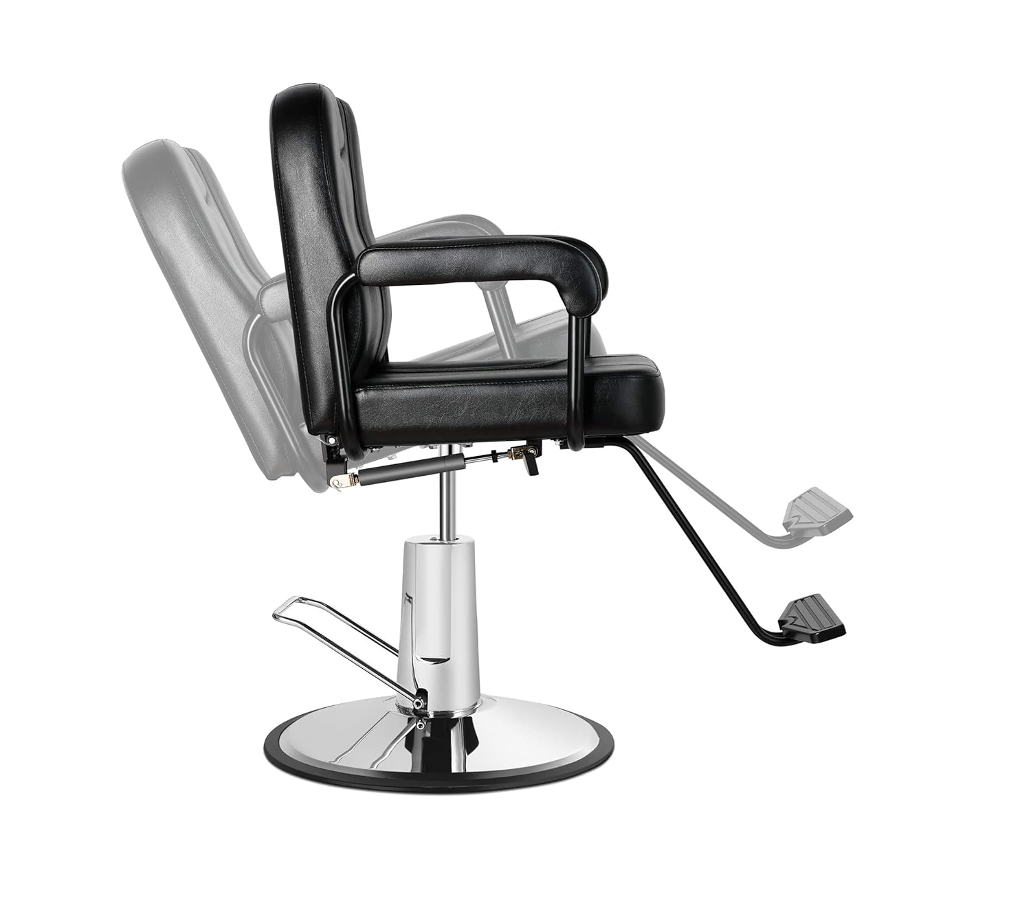 Eastmagic Hydraulic Reclining Salon Chair Barber Chair for Hair Stylist with Movable Headrest Black Beauty Salon Equipment: Kitchen & Dining