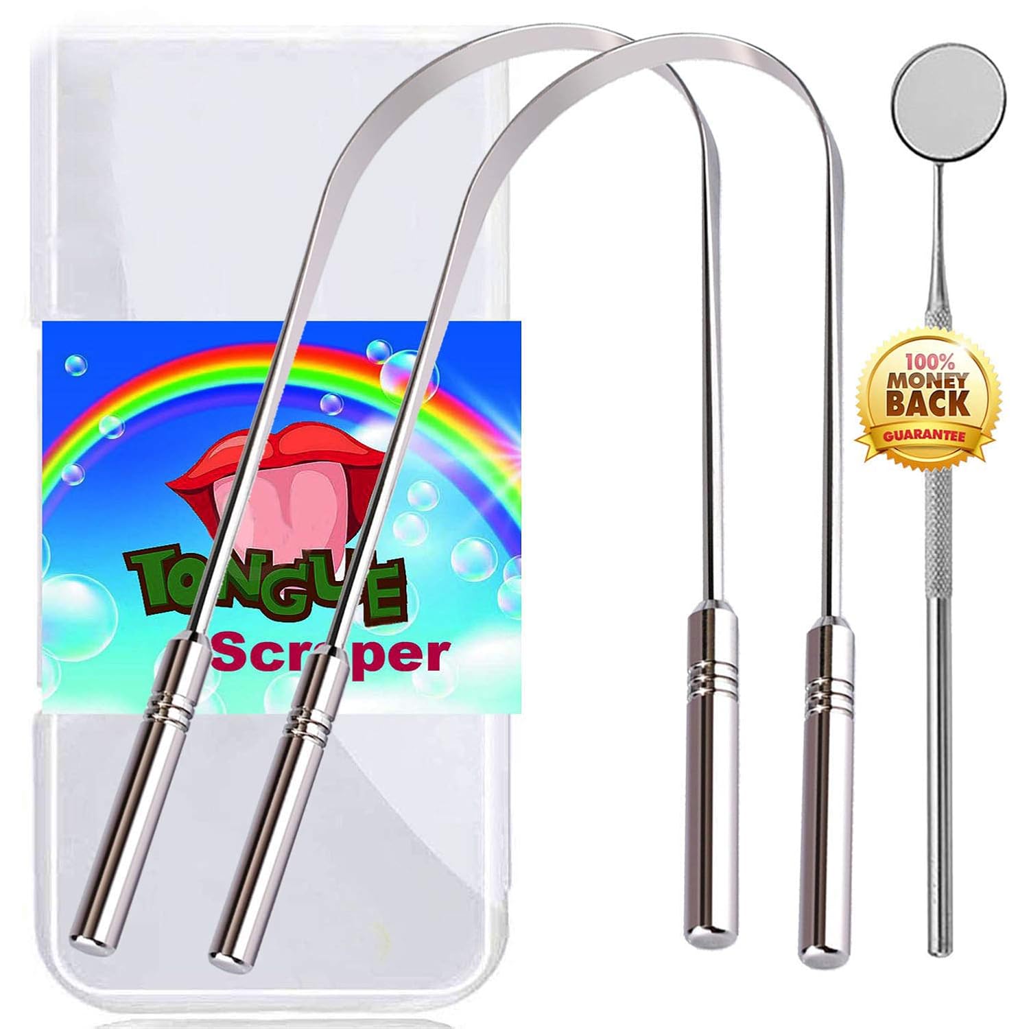 YUANDIANDIAN Tongue Scraper Useful Tongue Cleaner Set 2