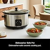 Morphy Richards 6.5L Slow Cooker Ceramic Pot Brushed Steel view 6