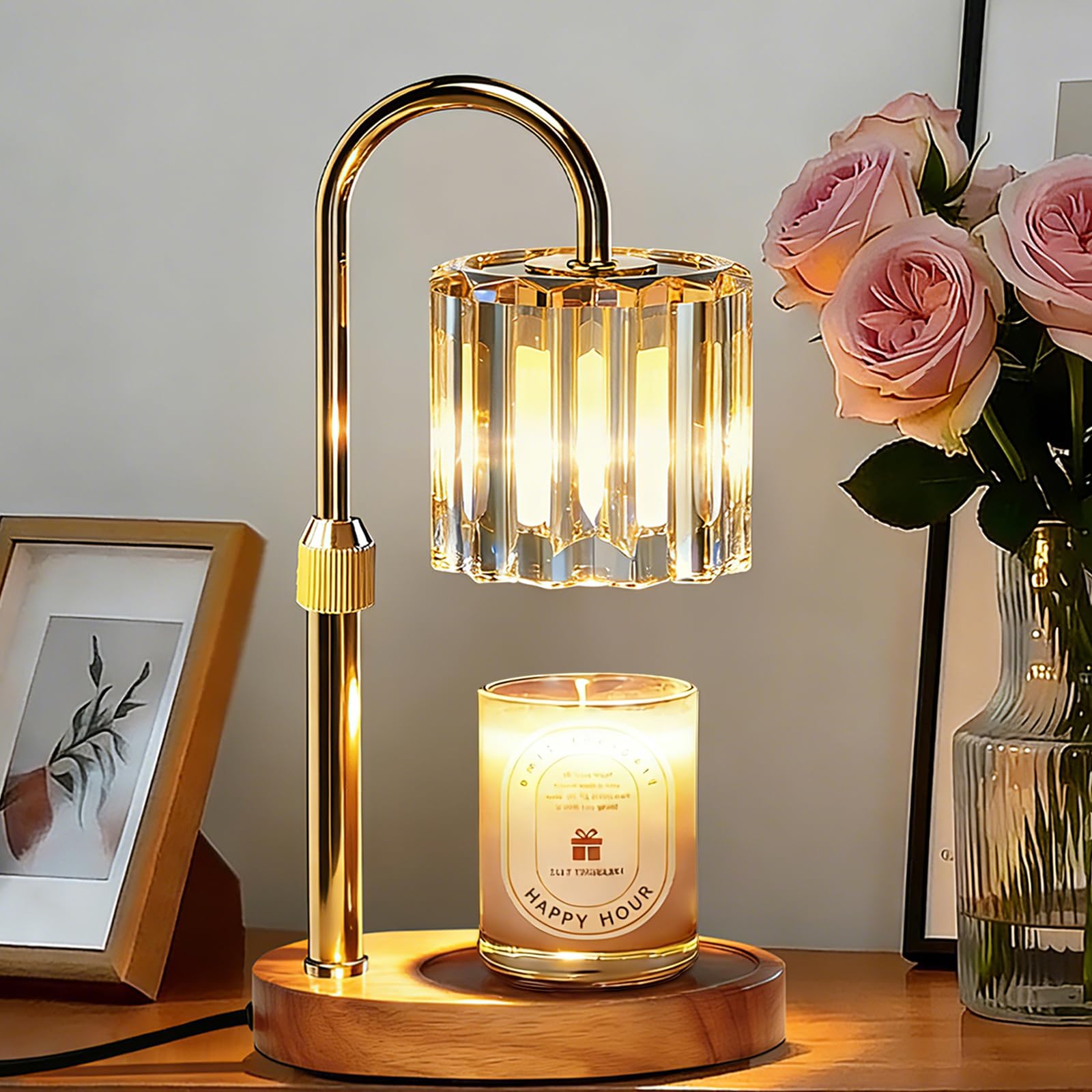 Luxurious gold crystal elegance