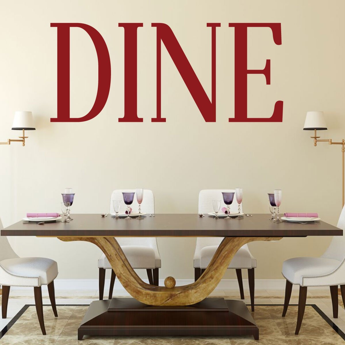 Amazoncom Restaurant Wall Decor Vinyl Design Dine