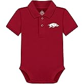 Creative Knitwear College Baby Polo Bodysuit Solid - Team Logo, Multiple Colors, for Boys & Girls (0-12 Months)