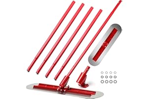 MEISHUNDA Bull Float Stainless Steel Concrete Float 46 x 11.8",Bull Float Concrete Tools,Concrete Kit Bull Float With 4X3.8ft Float Handle Concrete Tools Finishing
