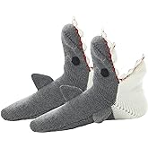 Unisex Knit Funny Animal Crocodile Socks Novelty Shark Crocodile Floor Socks Wool Winter Warm Thick Casual Sock