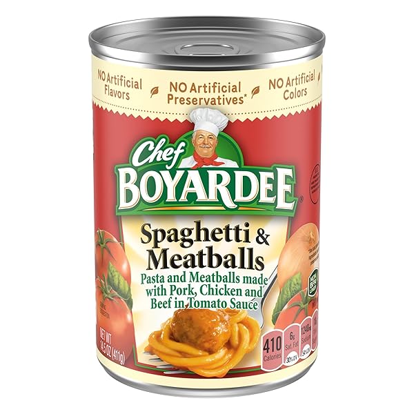 CHEF BOYARDEE SPAGHETTI AND MEATBALLS, 14.5 OZ