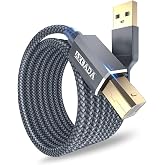 AkoaDa Printer Cable, USB A to B Cable 10ft USB 2.0 Printer Cord High Speed Scanner Cord Compatible with HP, Brother, Canon, Dell, Epson, Lexmark, Xerox, Samung and More