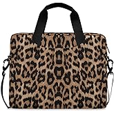 ALAZA Cheeteh Leopard Print Animal Laptop Case Bag Sleeve Portable Crossbody Messenger Briefcase w/Strap Handle, 13 14 15.6 inch