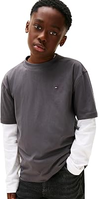 Faded Graphic SS Kb0kb10056 T-Shirt S/S, Gris (Washed Black), 4 Ans pour Enfants, Gris (Washed Black), 4 Ans