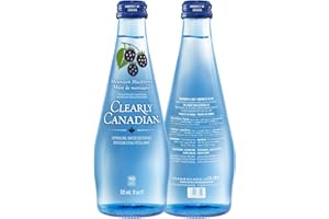 Clearly Canadian Sparkling Flavored Water, 11 oz Glass Bottles – Variety of Refreshing Flavors, Premium Carbonated Beverage, Available in 12-Pack and 24-Pack Options (12 Pack, Mountain Blackberry)