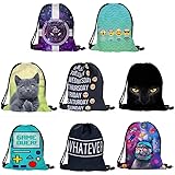 Unisex Prints Drawstring Bag Rope Backpack Bag for Daily and Travel Use (1PC)