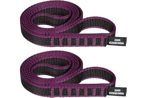 KLYTORX 18mm Nylon Climbing Sling Runner 23KN CE2008/EN566 Certified - Webbing Straps for Outdoor Rock Climbing, Rappelling, Swing, Yoga Hammock etc