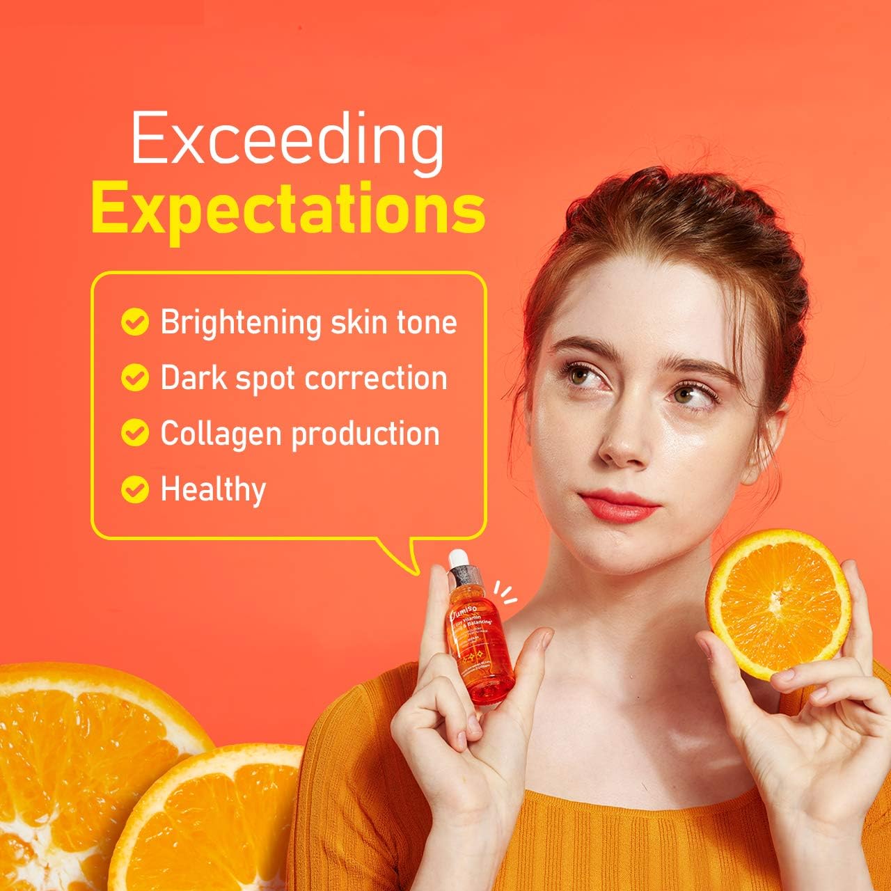 Jumiso Vitamin serum & Hyaluronic Acid for face All day Brightening & Balancing Anti-aging and wrinkle ingredients. Suitable for Derma Roller - Image 5