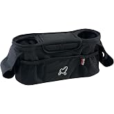Britax Stroller Organizer with Insulated Cup Holders | Large Center Compartment with Magnetic Closure + 3 Outer Pockets + Folds with Stroller, No Removal Needed Black