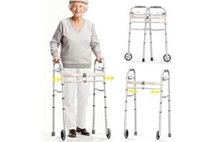 Folding Narrow Walkers for Seniors, Width Height Adjustable Walker, Lightweight Standard Walker for Seniors, Narrow Walkers f