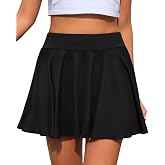 Vlazom Women's Tennis Skirt with Built-in Shorts High Waisted Pleated Skort,Athletic Golf Pickleball Workout Skirt S-XXL