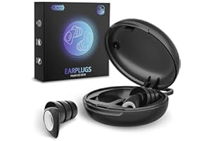 Ear Plugs for Sleeping, Ultra-Soft Silicone Hearing Protection Earplugs with 5 Eartips and Carrying Case, Dr.meter SNR 29dB N