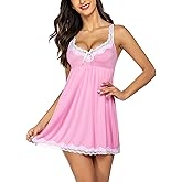 Avidlove Women Sexy Sleepwear Lace Chemise Nightgown Full Slip Babydoll Sleepwear