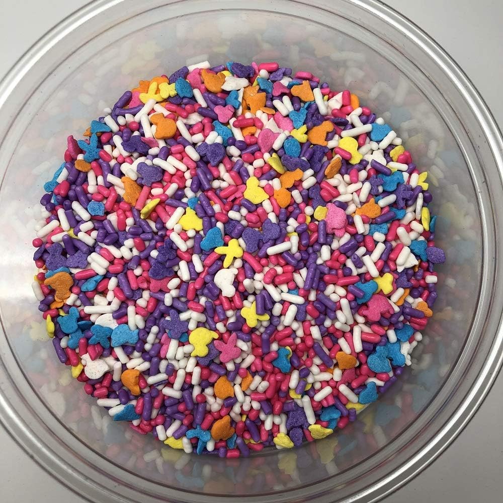 Spring Bunnies Chicks Ducks Mix Sprinkles Shapes Easter Bakery Topping 1 pound