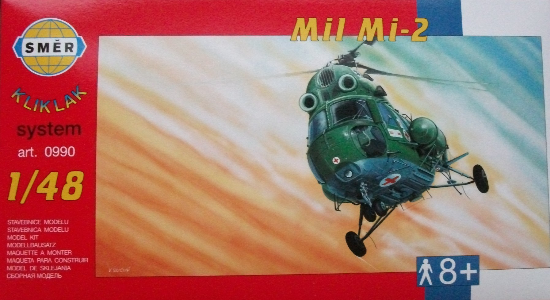 Military Mil Mi-2 Helicopter 1:48 Scale Model Kit Klik Klak