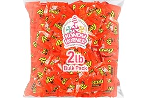 KATIE’S KANDY KORNER ReesesChocolate Peanut Butter Cups Party Favors in Bulk for Kids, Individually Wrapped Milk Chocolate Cups Melt in Your Mouth Candy Snack Size Bars - 2 Lb