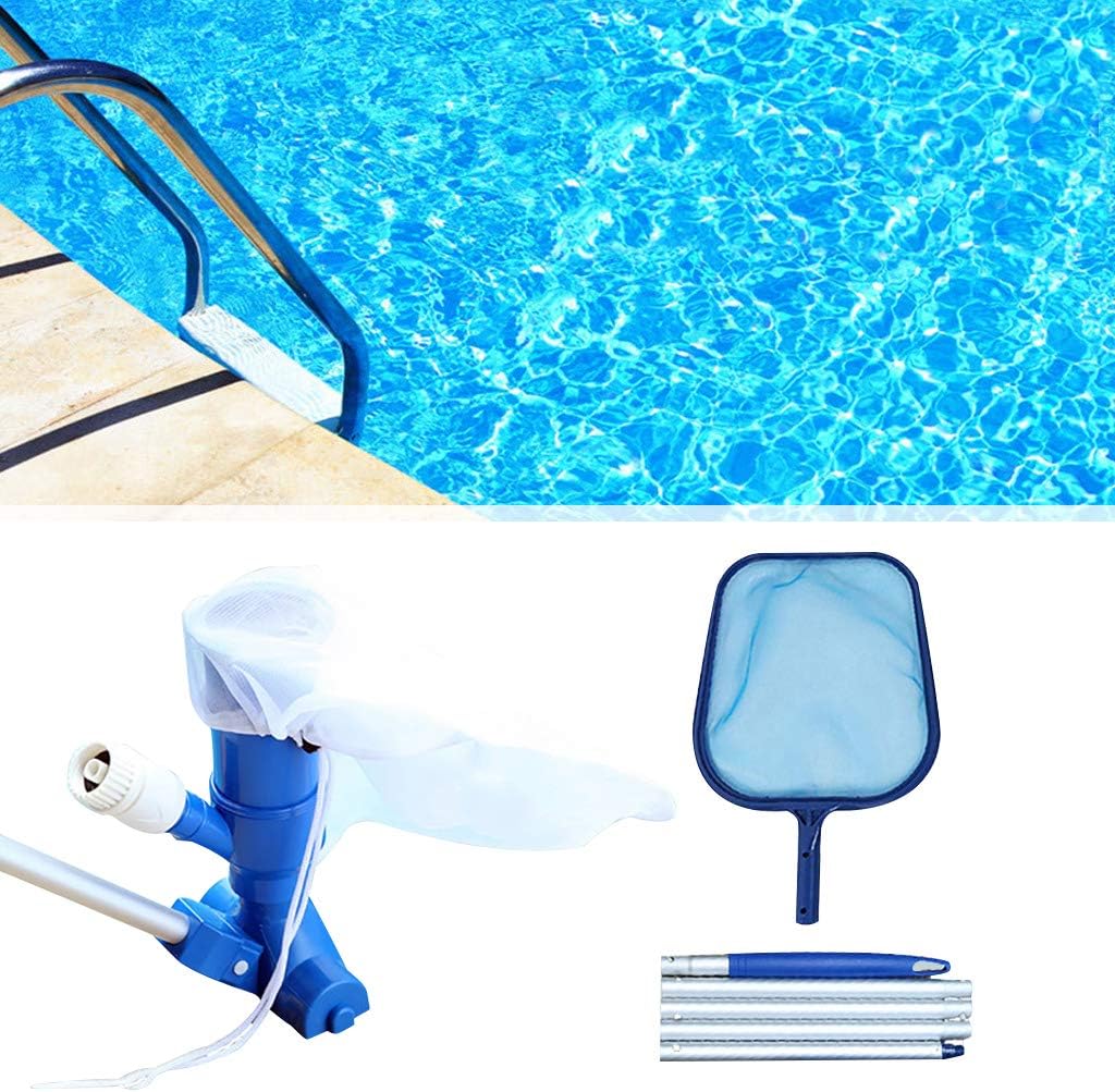 ANLEM Swimmer Pool Skimmer Set Kit Pool Vacuum Cleaner for Swimming Pool Maintenance Pond Fountain Cleaning, Leaves
