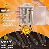 Hakkin Torx Bit Set 11Pcs S2 Steel 75mm Magnetic T6-T40 1/4 Hex view 2