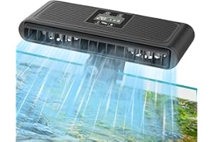 hygger Aquarium Chiller Fan, Auto Temperature Control Aquarium Cooling Fan with Adjustable Temperature and 3 Wind Speed, Quie