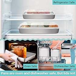 P&P CHEF Stainless Steel Baking Pan Set, Rectangle