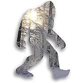 Bigfoot Sasquatch Laminated Vinyl Decal Sticker | 5.5-Inch by 4-Inch | Custom Overlay Sticker Series | Decals (PD3210)