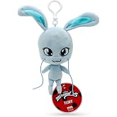 Miraculous Ladybug Kwami 5-inch Lifesize Backpack Keychains - Fluff The Rabbit Clip-On Toys - Portable Ladybug and Cat Noir Accessories, Keychain Plush - Gift Stocking Stuffer for Kids and Collectors