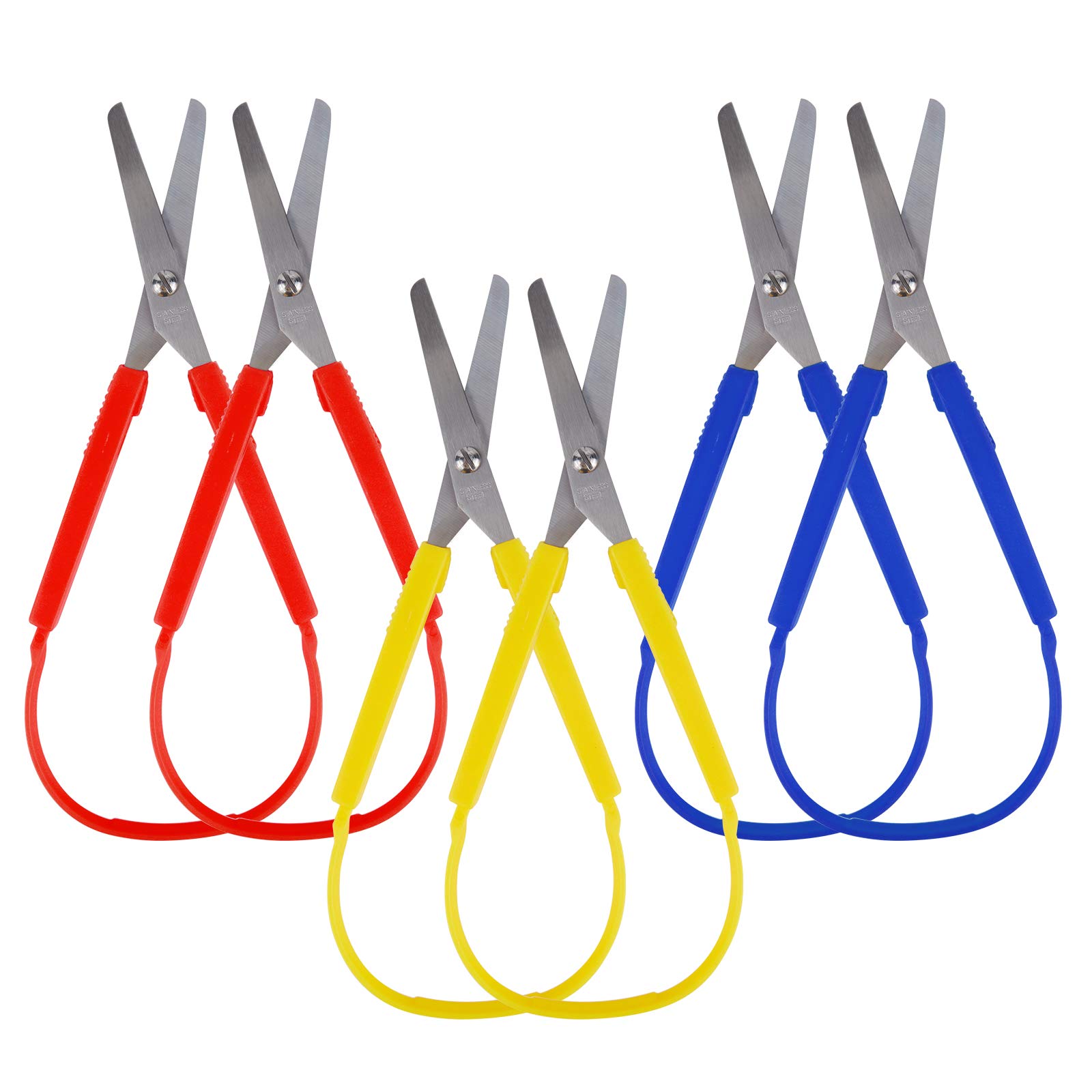 NBEADS 6 Pcs 3 Colors Mini Loop Tools, Adaptive Design Self Opening Stainless Steel Tools Easy Grip Tools for Crafting Projects
