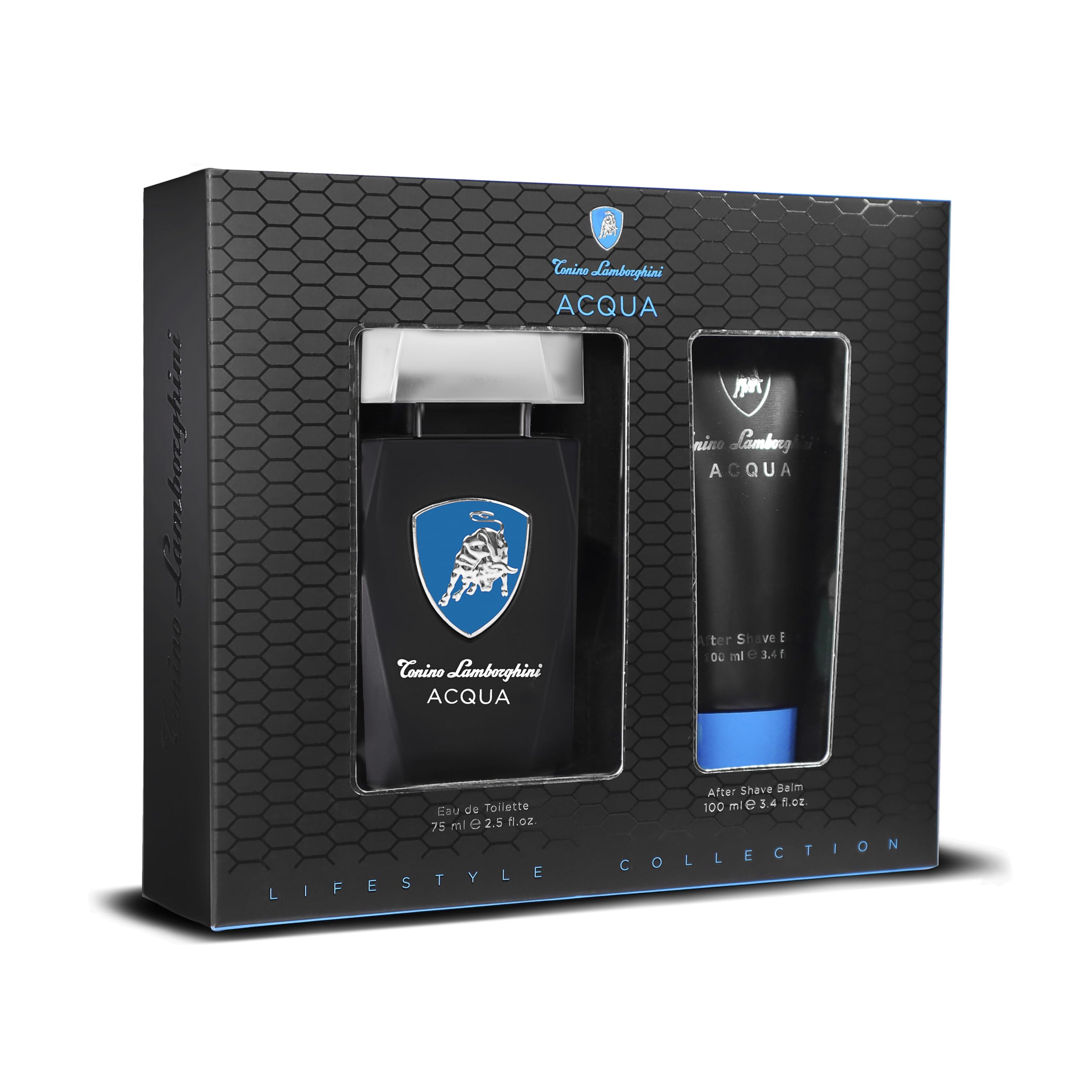 Lamborghini Acqua 2 Piece Gift Set: Eau De Toilette 75ml - Aftershave Balm 100ml