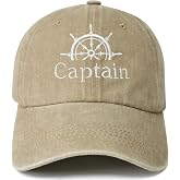 Enodtter Captain First Mate Crew Embroidered Baseball Cap for Men Women | Vintage Adjustable Distressed Grandpa Papa Grandma Uncle Dad Hat, Nautical Sailing Boating Fishing Gifts for Skipper Sailor