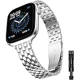 Slim Stainless Bands Compatible with Apple Watch Band 38mm 40mm 41mm 42mm 44mm 45mm 46mm 49mm, Women Men Business Watch Straps Metal Link Bracelet for iWatch Series 11/10/9/8/7/6/5/4/3/2/1/Ultra/SE
