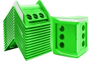 SALUINOKI 24 Pack Flatbed Strap Protector Corner Edge Protector Plastic Green for Cargo Loads Box Truck Equipment Webbing to Protect Cargo