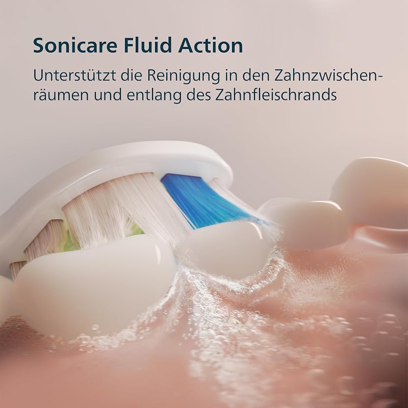 Sonicare Series 3100 Elektrische Zahnbürste – Schallzahnbürste mit Drucksensor, 3 Intensitäten, EasyStart, SmarTimer, 14 Tage Laufzeit, Reiseetui, Weiß, 2er-Pack, HX4072/41, [Neu]