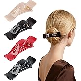 Flat Bow Hair Clips for Women Claw Clip Hair Claw Clips for Thick and Long Hair, Lay Down Bows Non-Slip Hair Accessories Pack of 4