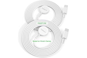 [2Pack] Cabepow for Apple Watch Charger USB C Cable Magnetic iWatch Charger Fast Charging Cord Portable Compatible with Apple Watch Series Ultra 2/Ultra/9/8/7/6/SE/SE2/5/4/3-[3FT]