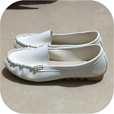 comfortable white flats