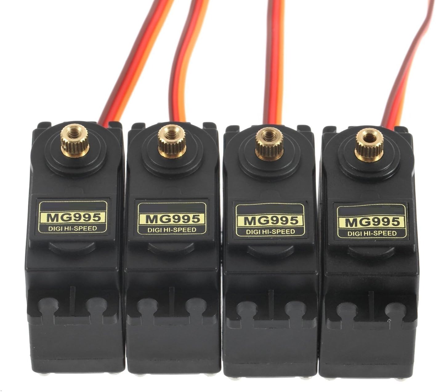 MG995 Servo Motor Metal Gear，4PCS 180 Degree Servo Horn Set (Arm , X , wheel, Star) for RC Robot Helicopter Airplane Boat Controls