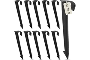 Harrier Hardware 1/2-Inch Irrigation Tubing Hold-Down Anchor Stakes, 1 x 6-Inch, 32-Pack for Garden Ground Securing Hoses